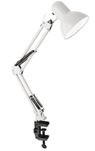 Светильник настольный на струбцине Ultraflash UF-312P C01 220В 60Вт Белый фото Светильник настольный на струбцине Ultraflash UF-312P C01 220В 60Вт Белый картинка